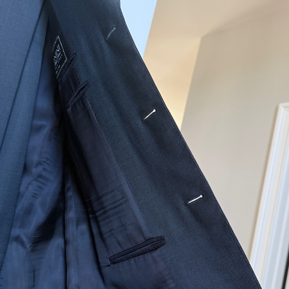 Canali Dark Blue Three-Button Single-Breasted Sui… - image 7